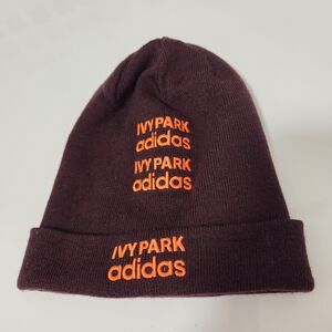 IVY PARK Adidas Beanie - Deep Purple and Bright Orange